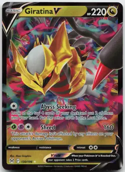 Giratina V 130/196 Holo V Rare Lost Origin Near Mint j - Image 1