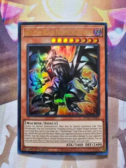 Yugioh ROTA-EN005 Red-Eyes Black Fullmetal Dragon Ultra Rare 1st LP Light Play - Image 1