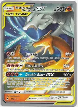 Reshiram & Charizard GX 20/214 World Championship Decks Pokemon NM - Image 1