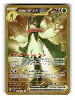 Meowscarada ex 271/193 Hyper Rare Paldea Evolved Pokemon Near Mint - Image 1
