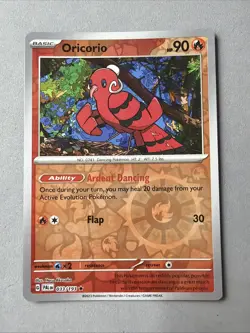 Pokemon TCG * SV Paldea Evolved * 33/193 Oricorio REVERSE HOLO RARE * NM - Image 1