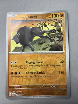 Pokemon TCG * SV Paldea Evolved * 108/193 Paldean Tauros REVERSE HOLO Uncommon - Image 1
