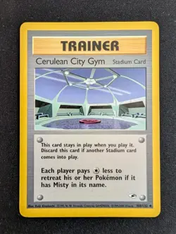 Gym Heroes #108/132 Cerulean City Gym LP Vintage Pokemon Wotc - Image 1