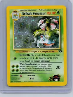 ERIKA'S VENUSAUR 4/132 HOLO R GYM CHALLENGE POKEMON UNLIMITED HOLO MP - Image 1