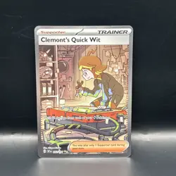 Clemonts Quick Wit 243/191 Pokemon TCG Surging Sparks Special Illustration Rare - Image 1