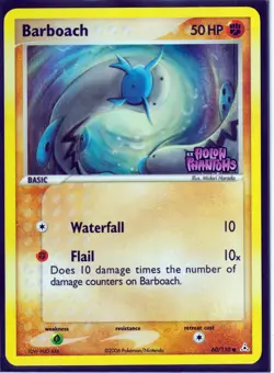 VINTAGE 2006 POKEMON BARBOACH 60/110 EX HOLON PHANTOMS-REVERSE HOLO- STAMPED NM - Image 1