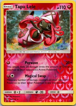 Tapu Lele 94/156 Rare Ultra Prism Pokemon Reverse Holo Near Mint - Image 1
