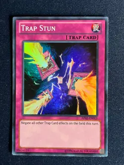 Yugioh! 1x Trap Stun AP02-EN013 Super Rare Unlimited M/NM! - Image 1