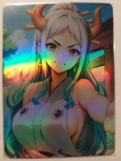 YAMATO 001 - RAINBOW FOIL CUSTOM *NUDE* WAIFU GODDESS STORY ONE PIECE NM - Image 1
