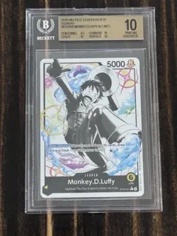 Graded Monkey.D.Luffy Parallel Alt Art Leader #ST29-001 | Egghead Beckett 10 - Image 1