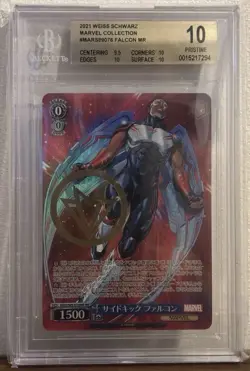 2021 Weiss Schwarz Marvel Collection #MARS89076 Falcon GOLD STAMP MR BGS 10 - Image 1