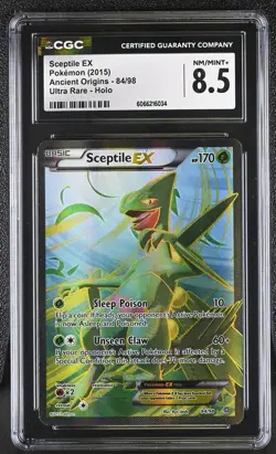 CGC 8.5 Sceptile EX 2015 Ancient Origins 84/98 Ultra Rare Holo Pokemon Card - Image 1