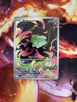Pokemon TCG Mega Evolution Bulbasaur Card 133/132 Stamped Promo - Image 1
