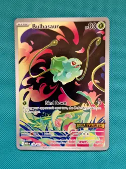 Pokemon TCG Mega Evolution Bulbasaur Card 133/132 Stamped Promo - Image 1