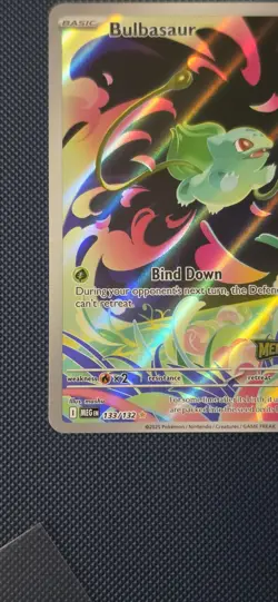 Pokemon TCG Mega Evolution Bulbasaur Card 133/132 Stamped Promo - Image 5