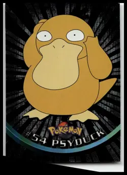 1999 Topps Pokemon Tv Animation #54 Psyduck Black Logo Foil - Image 1
