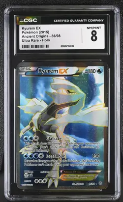 CGC 8 Kyurem EX 2015 Ancient Origins 86/98 Ultra Rare Holo Pokemon Card - Image 1