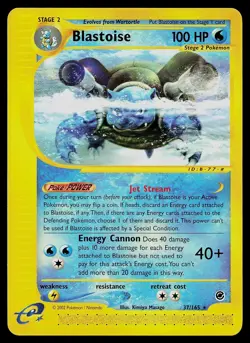 Pokemon Card - Blastoise Expedition Base Set 37/165 Rare - Image 1