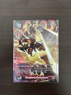 Bandai Digimon Card Game EmperorGreymon BT7-016 SR Holo Alt Art English 12000 - Image 1