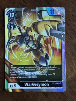 BT2-065 WarGreymon Super Rare Holo Foil Digimon Card Release Special Booster - Image 1