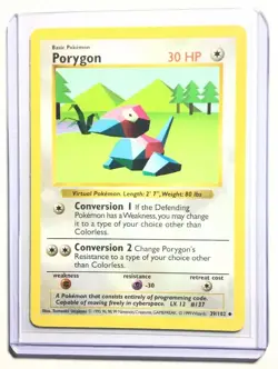 PORYGON - 39/102 - SHADOWLESS Base Set - Pokemon Card - EXC / NM - Image 1