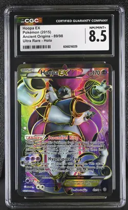 CGC 8.5 Hoopa EX 2015 Ancient Origins 89/98 Ultra Rare Holo Pokemon Card - Image 1