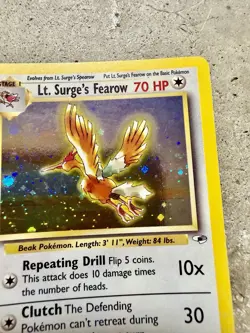Pokemon TCG Lt. Surge’s Fearow 7/132 Holo Rare Gym Heroes WOTC 2000 - Image 4