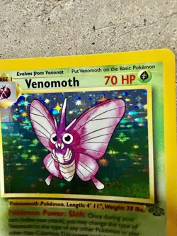 1999 Pokemon Jungle Venomoth Holo Rare 13/64 Unlimited WOTC Trading Card - Image 5