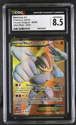 CGC 8.5 Machamp EX 2015 Ancient Origins 90/98 Ultra Rare Holo Pokemon Card - Image 1