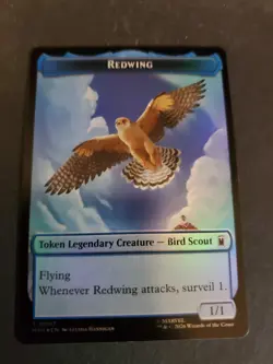 MTG FOIL Redwing Zabu Token - Marvel Super Heroes #007 16 NM - Image 1