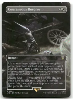 Courageous Resolve (Borderless) #506 (Foil) (LP) Lord of the Rings LTC Magic MTG - Image 1