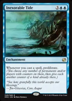 1x Inexorable Tide MTG - Modern Masters 2015 - Moderate Play - Image 1