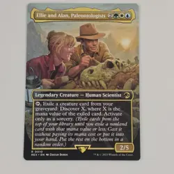 MTG Ellie and Alan, Paleontologists (Borderless) NM+ Jurassic World Sam Neill - Image 1