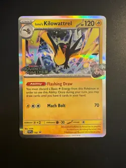 Iono's Kilowattrel #182 (Prerelease) Promo - Pokemon TCG Journey Together - Image 2