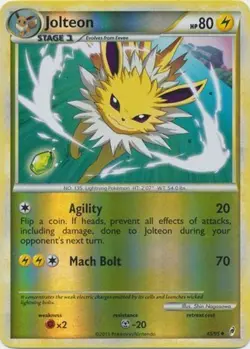 Jolteon - 45/95 - Uncommon - Reverse Holo PL/MP, English Pokemon Call of Legends - Image 1