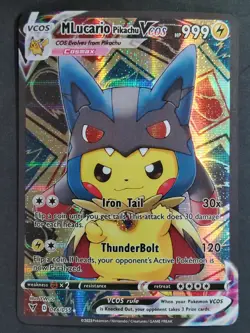 M Lucario Pikachu VCOS 046/055 (Non-TCG) ✰FAN ART CARD✰ Cosplay Holo Pokemon •NM - Image 1