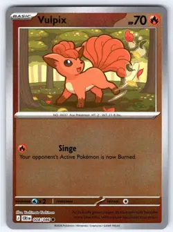 Vulpix 008/086 Common Chaos Rising Pokemon Reverse Holo - Image 1