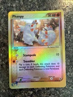 Phanpy 62/109 Ruby and Sapphire Reverse Holo Pokemon TCG Card - Image 1