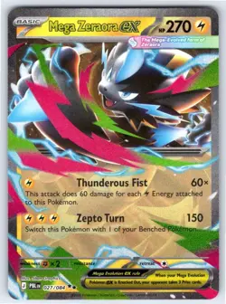 Mega Zeraora ex 027/084 Double Rare Pitch Black Pokemon Holo - Image 1