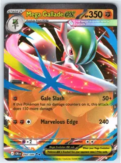 Mega Gallade ex 048/086 Double Rare Chaos Rising Pokemon Holo - Image 1