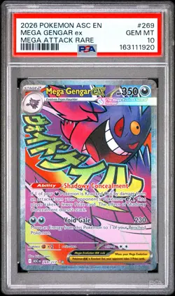 PSA 10 Mega Gengar ex 269/217 Pokemon Ascended Heroes Mega Attack Rare 2026 - Image 1