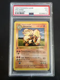 1999 POKEMON BASE SET 1ST EDITION ARCANINE 23/102 PSA 5 Vintage Card - Image 2