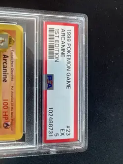 1999 POKEMON BASE SET 1ST EDITION ARCANINE 23/102 PSA 5 Vintage Card - Image 4