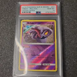 Pokemon Arbok Hidden Fates Reverse Holo Rare 27/68 PSA 10 English 2019 - Image 1