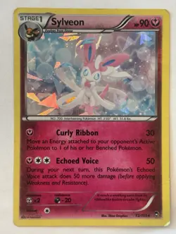 Pokemon TCG Sylveon 72/111 XY Furious Fists Holo Rare Holo Cracked Ice 2014 - Image 1