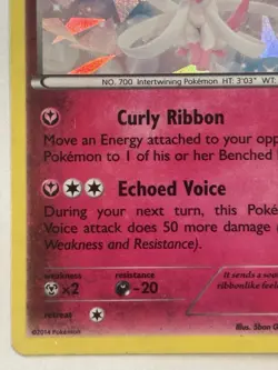 Pokemon TCG Sylveon 72/111 XY Furious Fists Holo Rare Holo Cracked Ice 2014 - Image 3