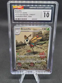 Pokemon Beautifly 219/217 Illustration Rare Ascended Heroes - CGC 10 - Image 1