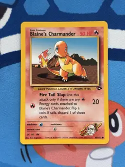 Blaine's Charmander 60/132 - MP condition - Pokemon Gym Challenge Unlimited - Image 1