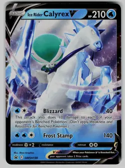 Ice Rider Calyrex V SWSH130 Holo Promo Sword & Shield Promo Pokemon Near Mint - Image 1