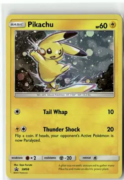 Pikachu - SM98 Lightly Played Holo Sun & Moon Promo P Pokemon - Image 1